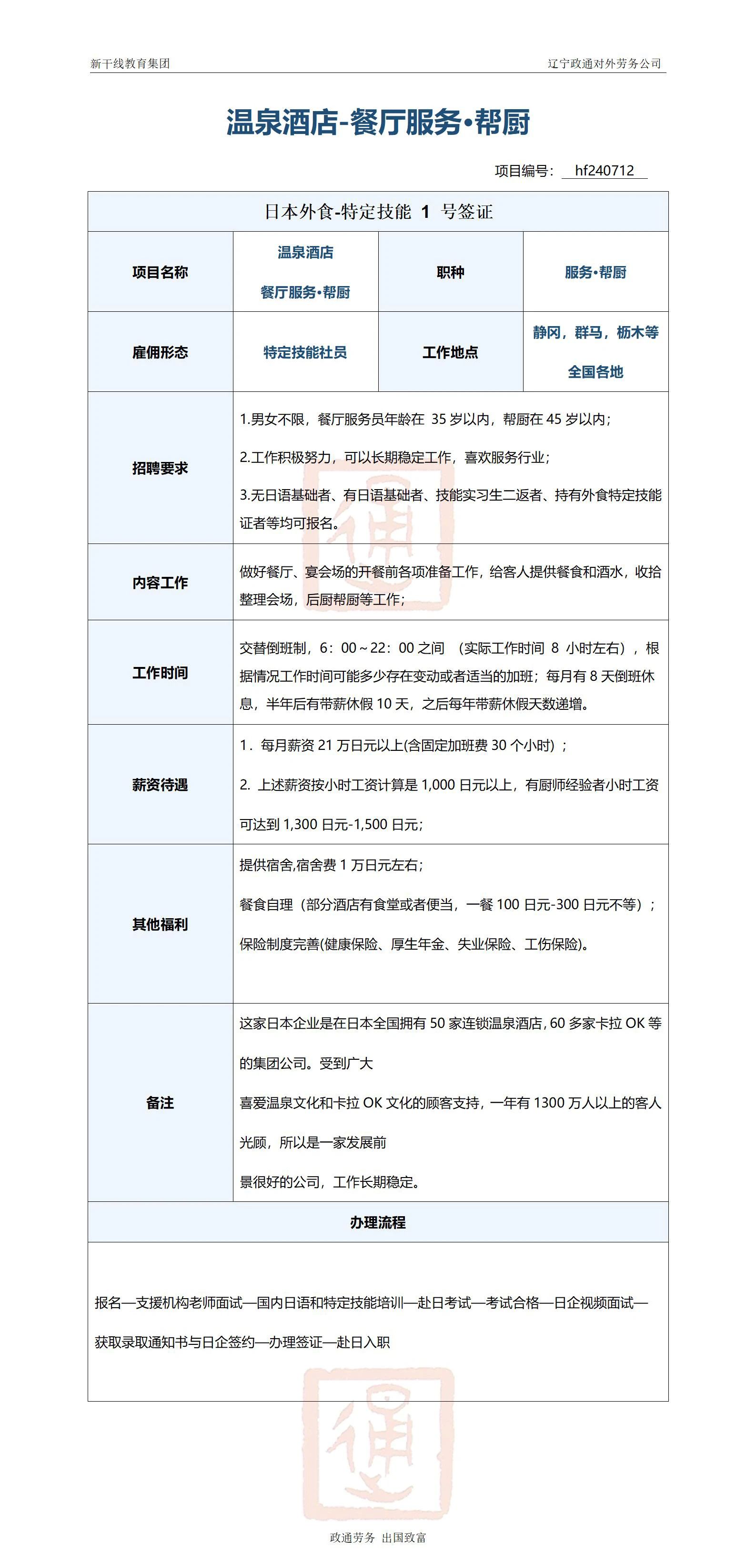 日本工作 辽宁政通